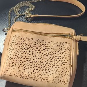 Euc Francesca's pink crossbody with cutout pattern